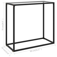 vidaXL Console Table Transparent 31.5