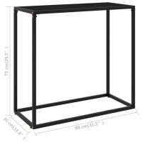 vidaXL Console Table Black 31.5