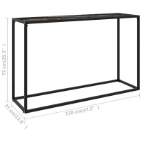 vidaXL Console Table Black 47.2