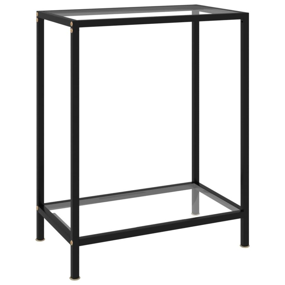 Vidaxl Console Table Transparent 23.6X13.8X29.5 Tempered Glass