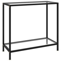 Vidaxl Console Table Transparent 31.5X13.8X29.5 Tempered Glass