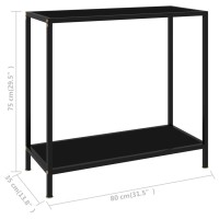 vidaXL Console Table Black 31.5