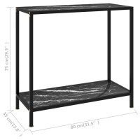 vidaXL Console Table Black 31.5