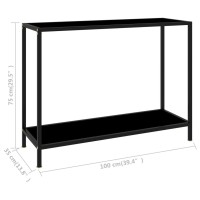 vidaXL Console Table Black 39.4