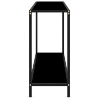 Vidaxl Console Table Black 47.2X13.8X29.5 Tempered Glass