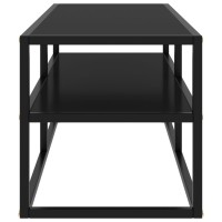 vidaXL TV Stand Black with Black Glass 39.4