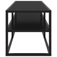 Vidaxl Tv Cabinet Black With Black Glass 47.2X15.7X15.7