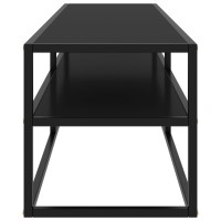 Vidaxl Tv Cabinet Black With Black Glass 55.1X15.7X15.7