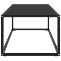 Vidaxl Coffee Table Black With Black Glass 39.4X19.7X13.8