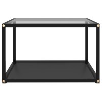 vidaXL Coffee Table Transparent and Black 23.6