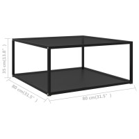 vidaXL Coffee Table Black 31.5