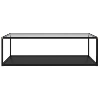 vidaXL Coffee Table Transparent and Black 47.2