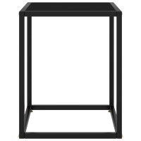 Vidaxl Coffee Table Black With Black Glass 15.7X15.7X19.7
