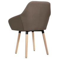 vidaXL Dining Chairs 2 pcs Brown Fabric