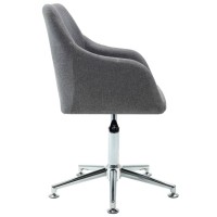 vidaXL Swivel Dining Chairs 2 pcs Light Gray Fabric