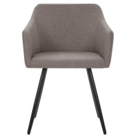 Vidaxl Dining Chairs 2 Pcs Taupe Fabric