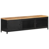 Vidaxl Tv Cabinet 51.2X11.8X14.6 Solid Rough Mango Wood