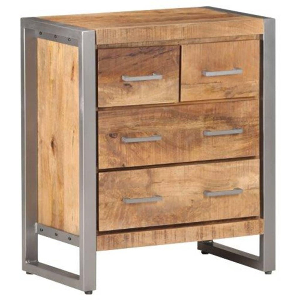 Vidaxl Sideboard 23.6X13.8X27.6 Rough Mango Wood