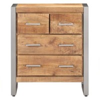 Vidaxl Sideboard 23.6X13.8X27.6 Rough Mango Wood