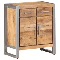 Vidaxl Sideboard 23.6X13.8X28.3 Rough Mango Wood