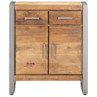 Vidaxl Sideboard 23.6X13.8X28.3 Rough Mango Wood