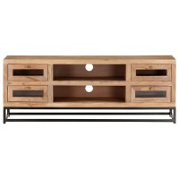 Vidaxl Tv Cabinet 43.3X11.8X15.7 Solid Acacia Wood