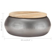 vidaXL Coffee Table Gray 26.8