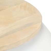 Vidaxl Coffee Table White 26.8X26.8X11.8 Solid Mango Wood