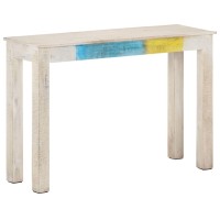Vidaxl Console Table White 45.3X13.8X30.3 Rough Mango Wood