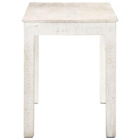 Vidaxl Dining Table White 47.2X23.6X29.9 Solid Mango Wood