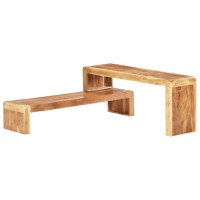 vidaXL 2 Piece TV Stand Solid Wood Acacia