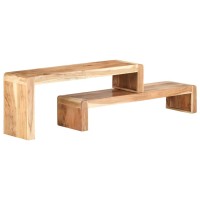 vidaXL 2 Piece TV Stand Solid Wood Acacia