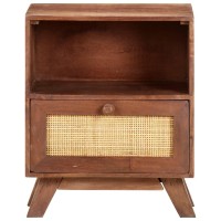 Vidaxl Bedside Cabinet 15.7X11.8X19.7 Solid Mango Wood