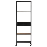 Vidaxl Book Cabinet 23.6X13.8X70.9 Rough Mango Wood & Iron