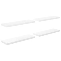 vidaXL Floating Wall Shelves 4 pcs High Gloss White 31.5