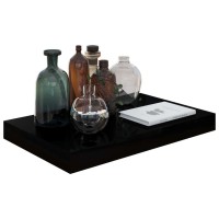 Vidaxl Floating Wall Shelf High Gloss Black 15.7X9.1X1.5 Mdf