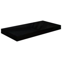 Vidaxl Floating Wall Shelf High Gloss Black 19.7X9.1X1.5 Mdf