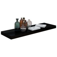 Vidaxl Floating Wall Shelf High Gloss Black 31.5X9.3X1.5 Mdf