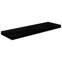 Vidaxl Floating Wall Shelves 2 Pcs High Gloss Black 31.5X9.3X1.5 Mdf