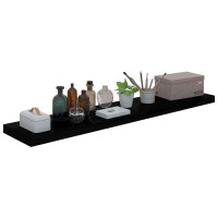 Vidaxl Floating Wall Shelves 4 Pcs High Gloss Black 47.2X9.3X1.5 Mdf