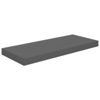 Vidaxl Floating Wall Shelf High Gloss Gray 23.6X9.3X1.5 Mdf