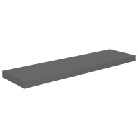 Vidaxl Floating Wall Shelf High Gloss Gray 35.4X9.3X1.5 Mdf