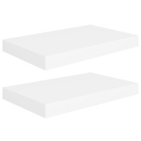 Vidaxl Floating Wall Shelves 2 Pcs White 15.7X9.1X1.5 Mdf