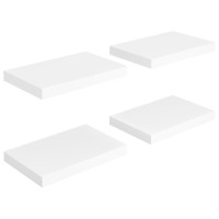 Vidaxl Floating Wall Shelves 4 Pcs White 15.7X9.1X1.5 Mdf