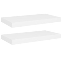 Vidaxl Floating Wall Shelves 2 Pcs White 19.7X9.1X1.5 Mdf