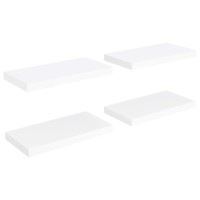 Vidaxl Floating Wall Shelves 4 Pcs White 19.7X9.1X1.5 Mdf