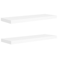 vidaXL Floating Wall Shelves 2 pcs White 31.5