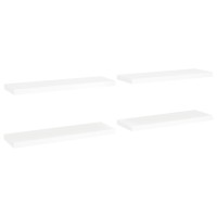 Vidaxl Floating Wall Shelves 4 Pcs White 31.5X9.3X1.5 Mdf