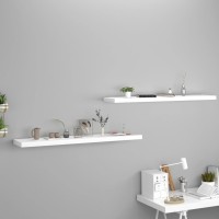 Vidaxl Floating Wall Shelves 2 Pcs White 47.2X9.3X1.5 Mdf