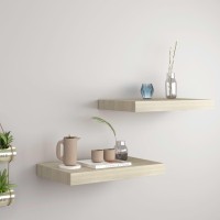 Vidaxl Floating Wall Shelves 2 Pcs Oak 15.7X9.1X1.5 Mdf